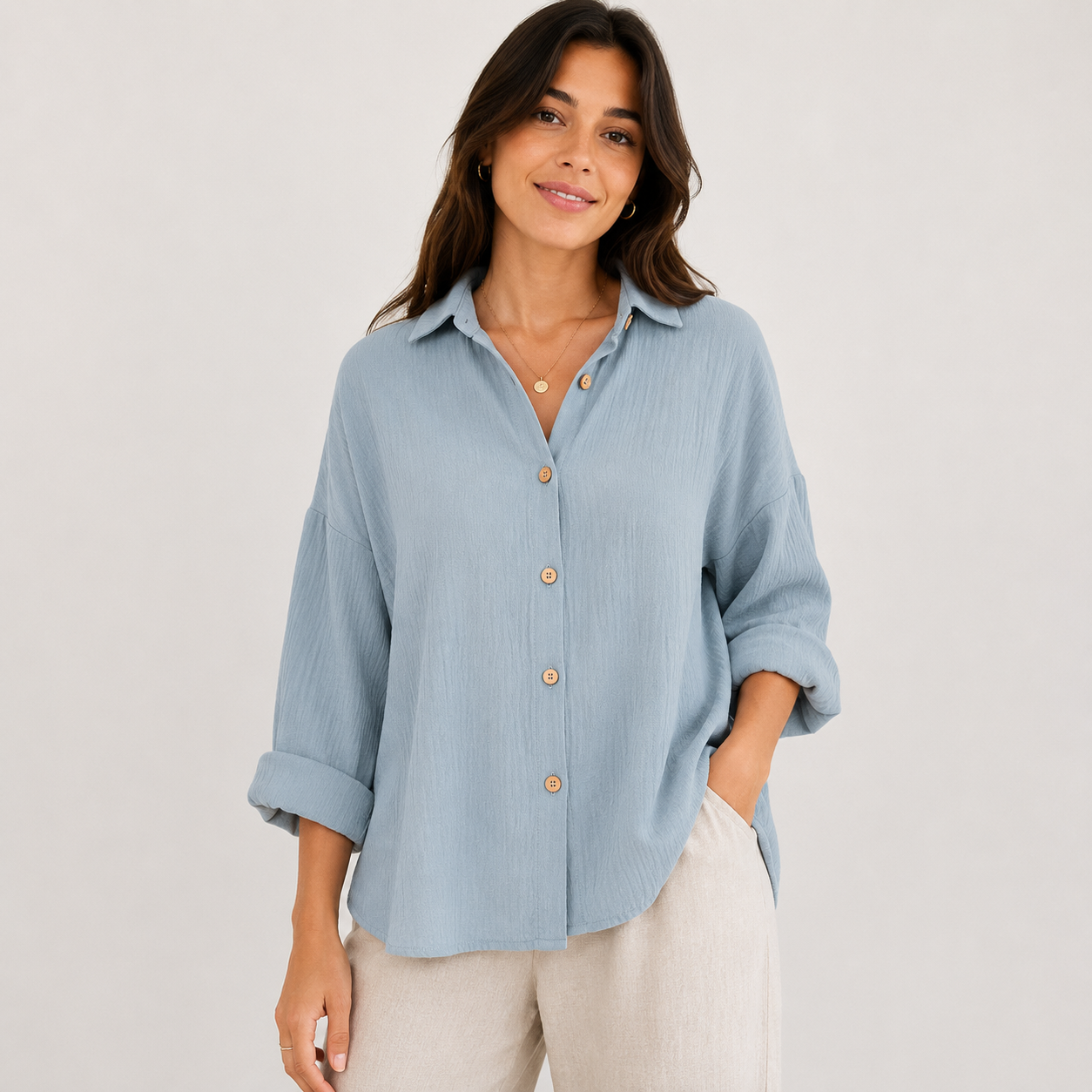 Florentine | Damen Bluse aus Leinen Locker