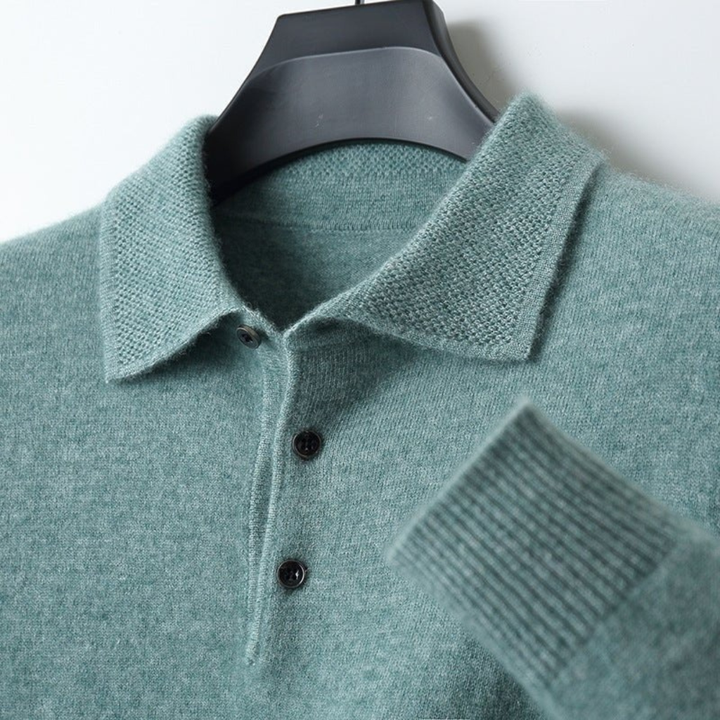 Florian | Herren Elegantes Strick Poloshirt