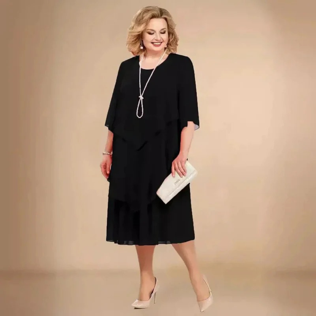 Franzi | Stilvolles Midi-Abendkleid in Große Größen