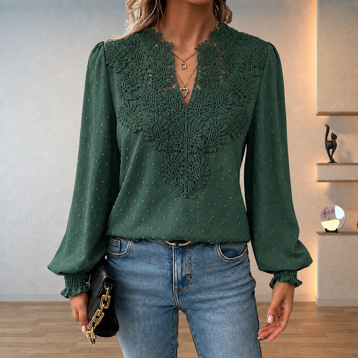 Freya | Damen Elegante Boho bluse