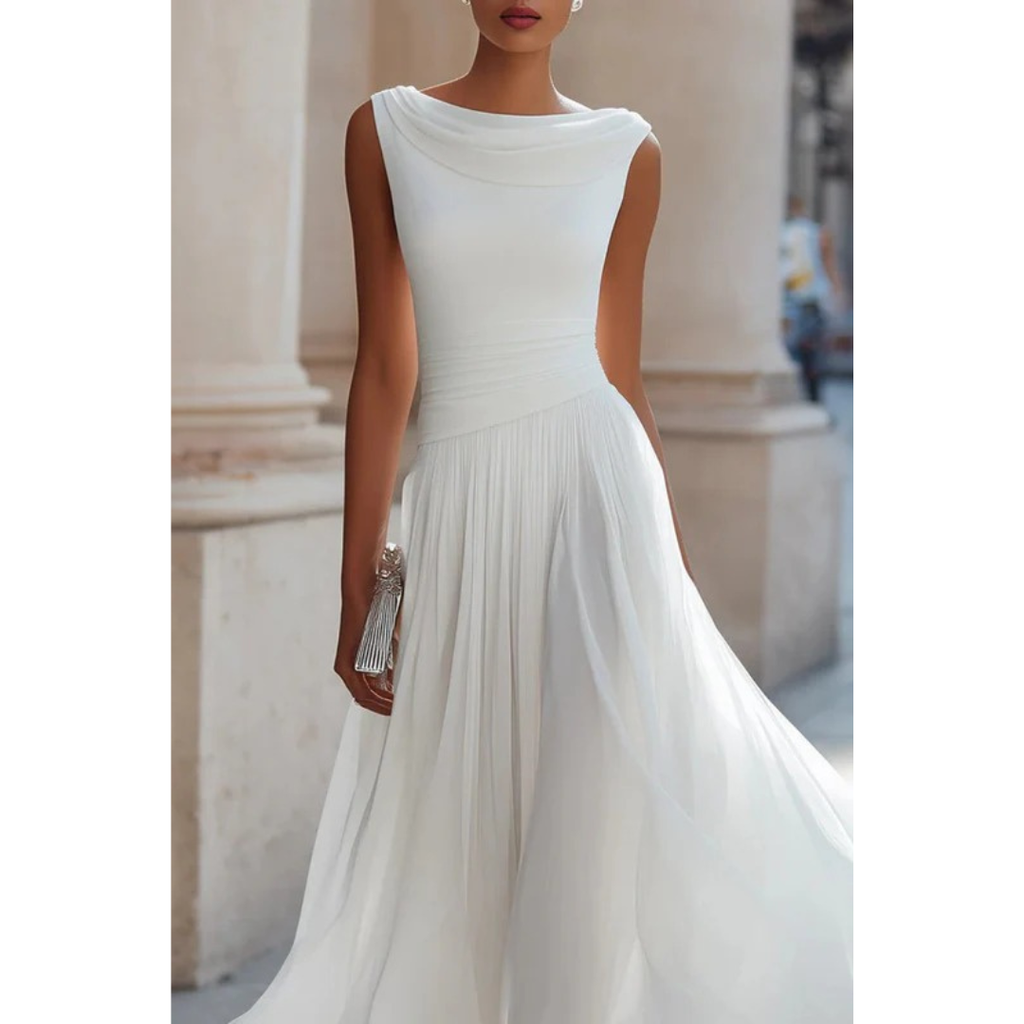 Freya | Damen Stilvolles A-Linien Midikleid