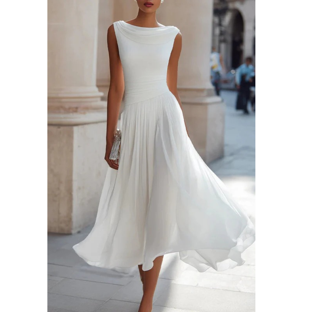 Freya | Damen Stilvolles A-Linien Midikleid