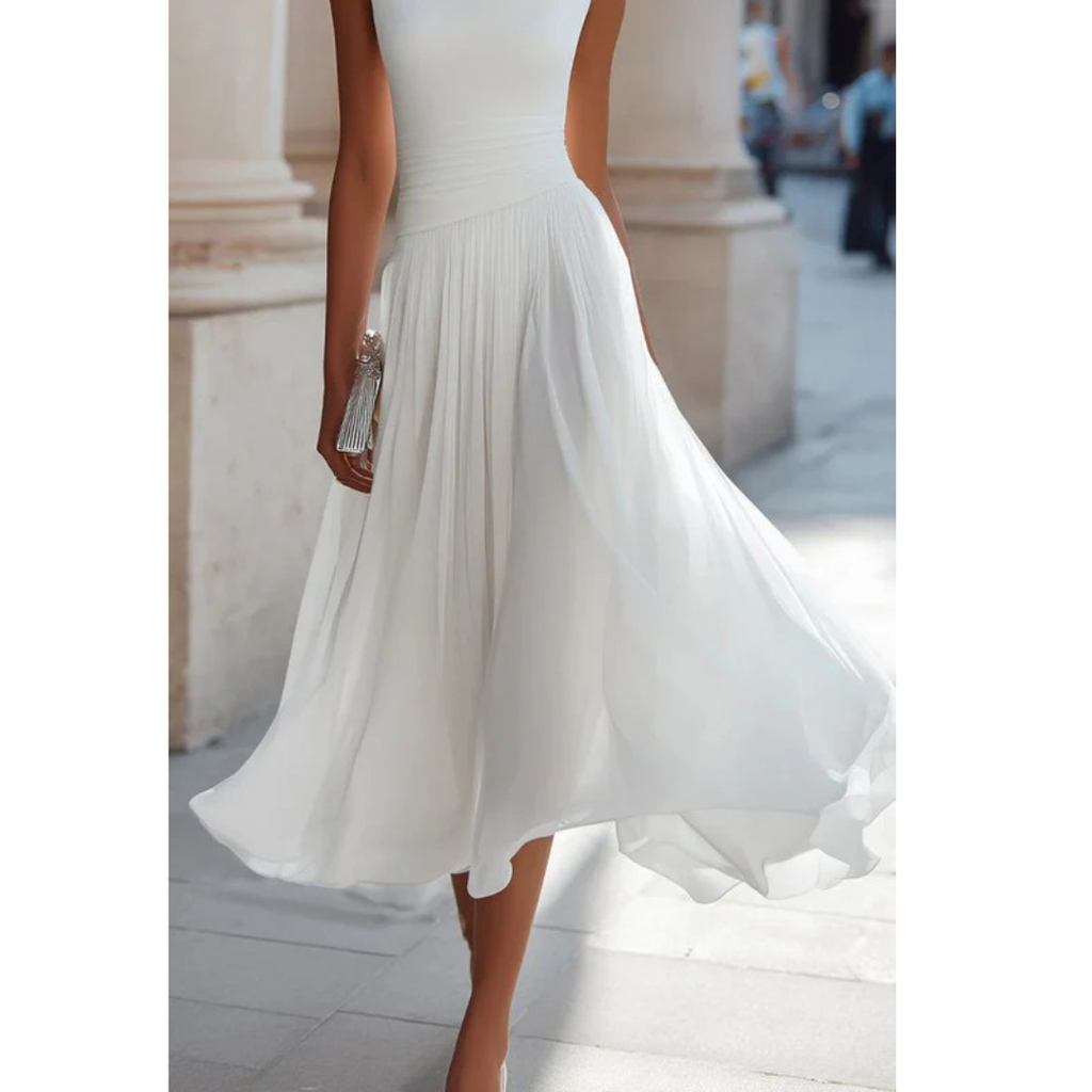 Freya | Damen Stilvolles A-Linien Midikleid