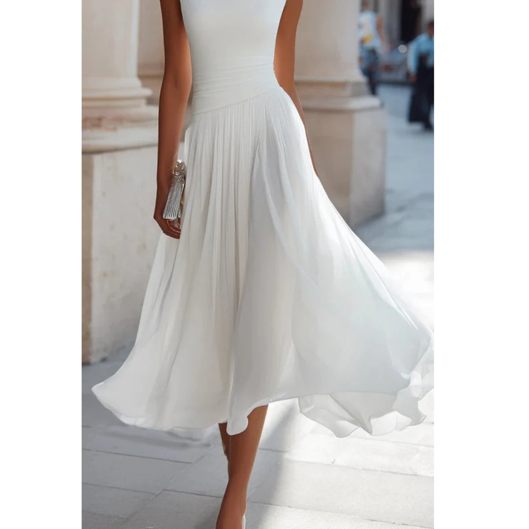 Freya | Damen Stilvolles A-Linien Midikleid