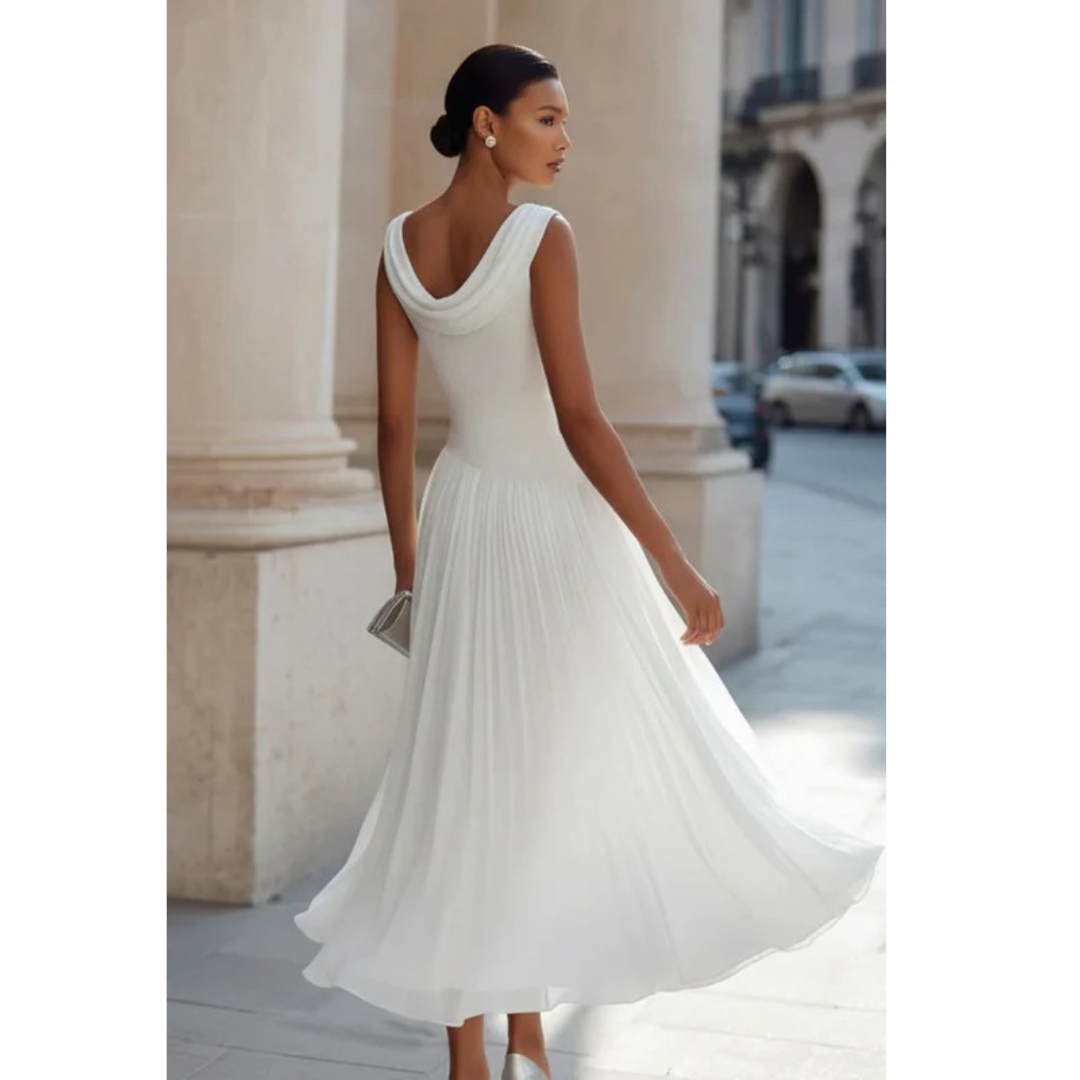 Freya | Damen Stilvolles A-Linien Midikleid
