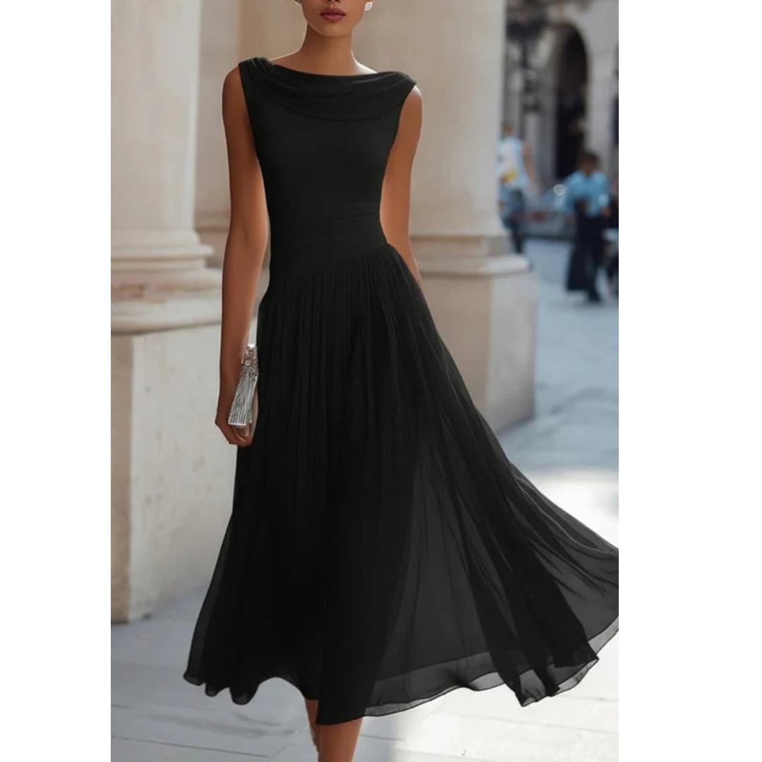 Freya | Damen Stilvolles A-Linien Midikleid