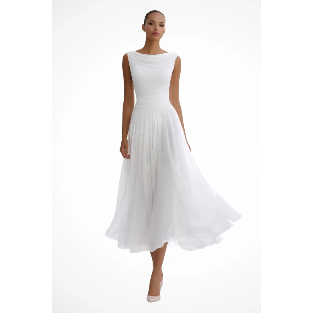 Freya | Damen Stilvolles A-Linien Midikleid