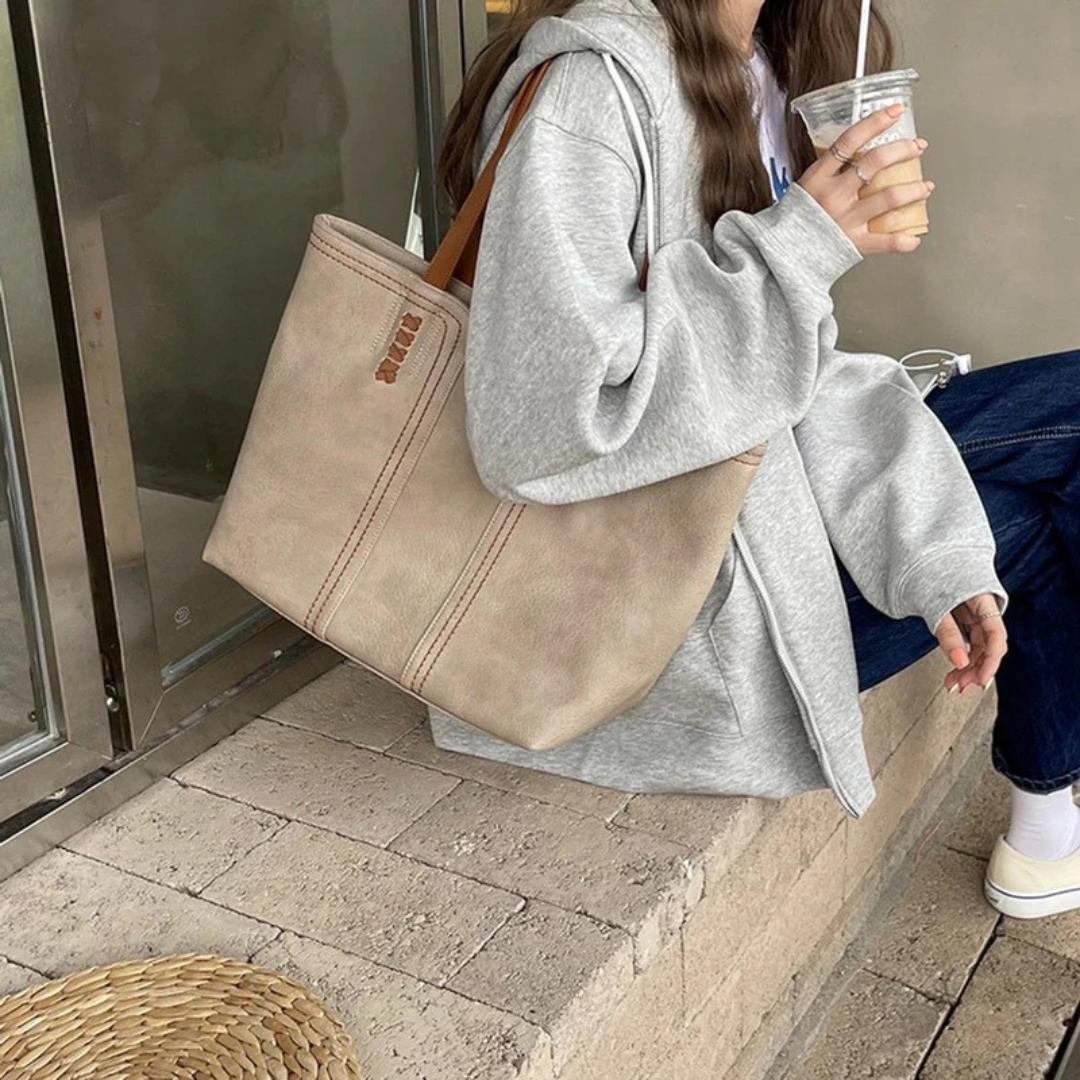 Frida | Damen Stilvolle Schultertasche Aus Kunstleder