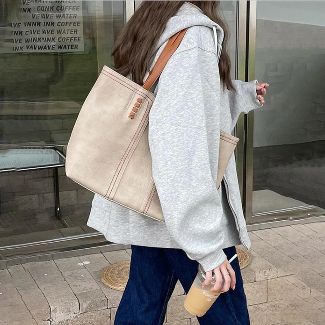 Frida | Damen Stilvolle Schultertasche Aus Kunstleder