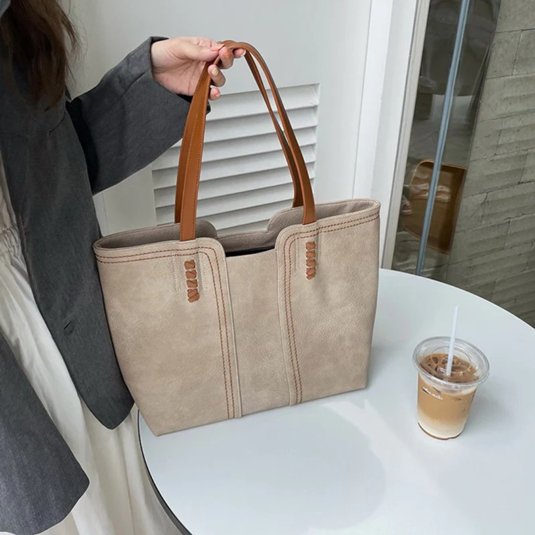 Frida | Damen Stilvolle Schultertasche Aus Kunstleder