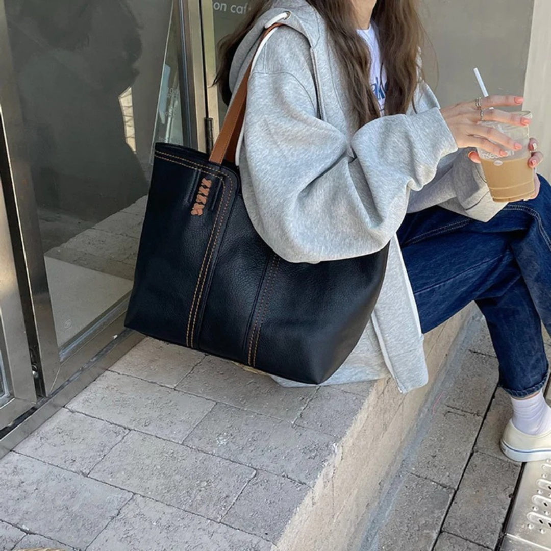 Frida | Damen Stilvolle Schultertasche Aus Kunstleder