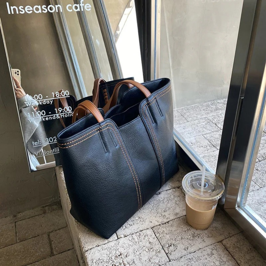 Frida | Damen Stilvolle Schultertasche Aus Kunstleder