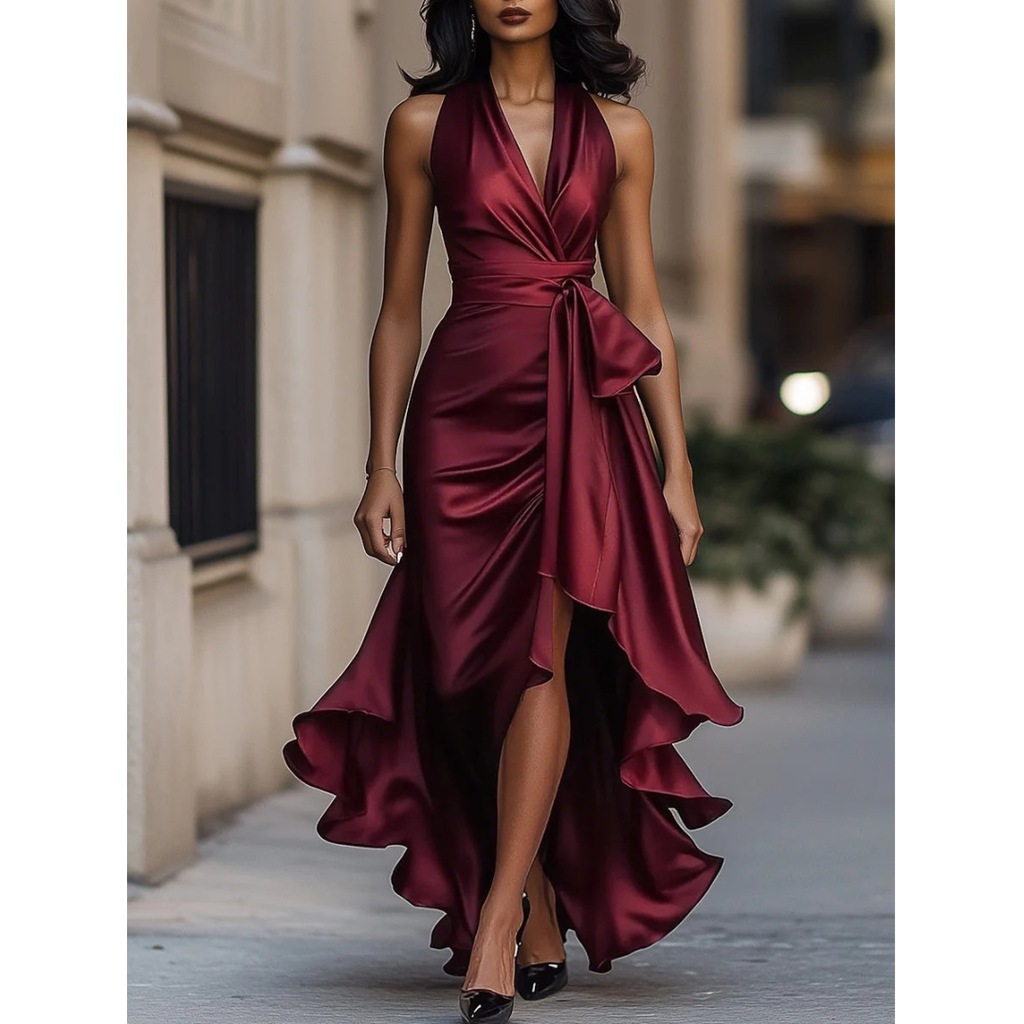 Frieda | Damen Stilvolles Hochzeitsgast Kleid