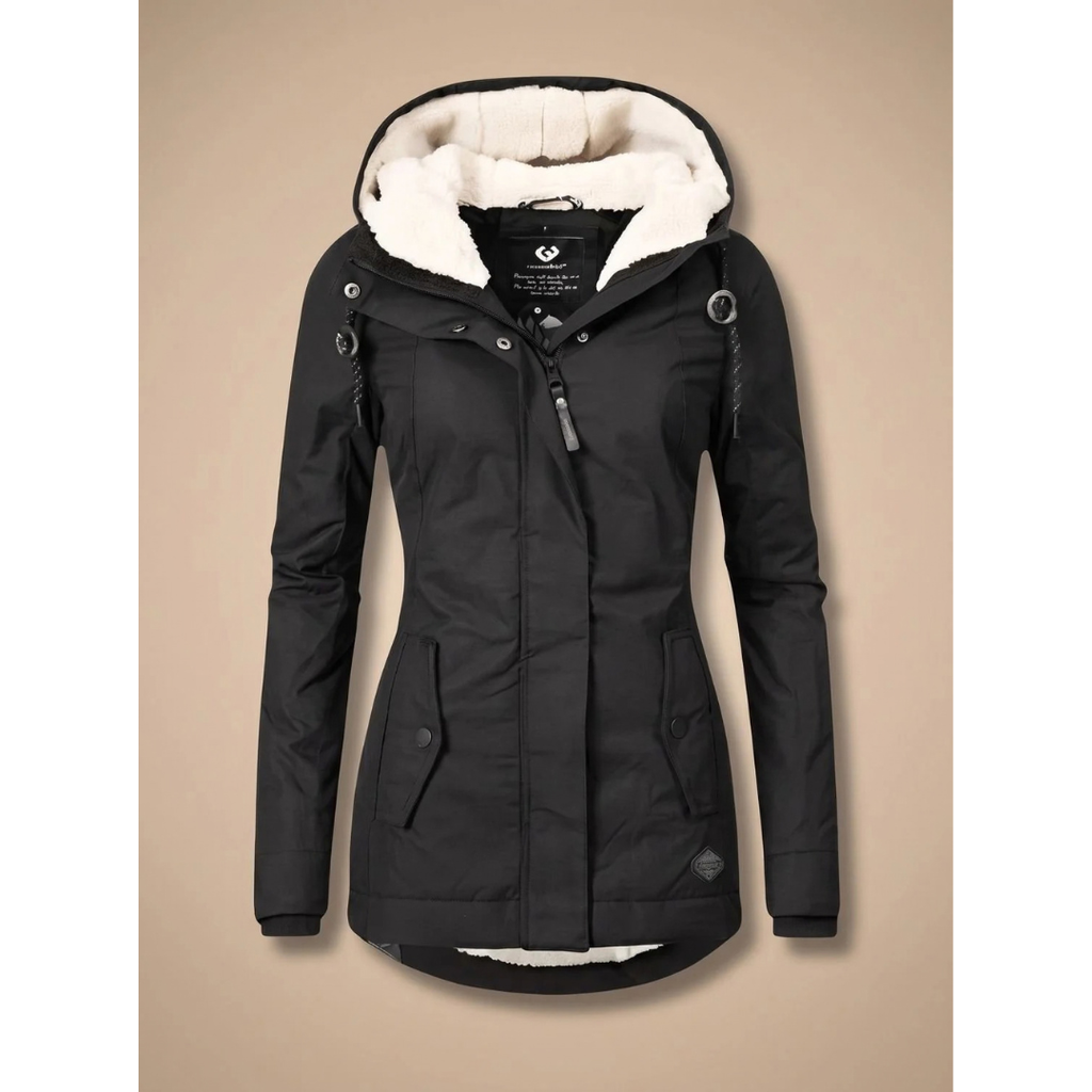 Frieda | Damen Wasserdichte Winterjacke mit Kapuze und Reißverschluss