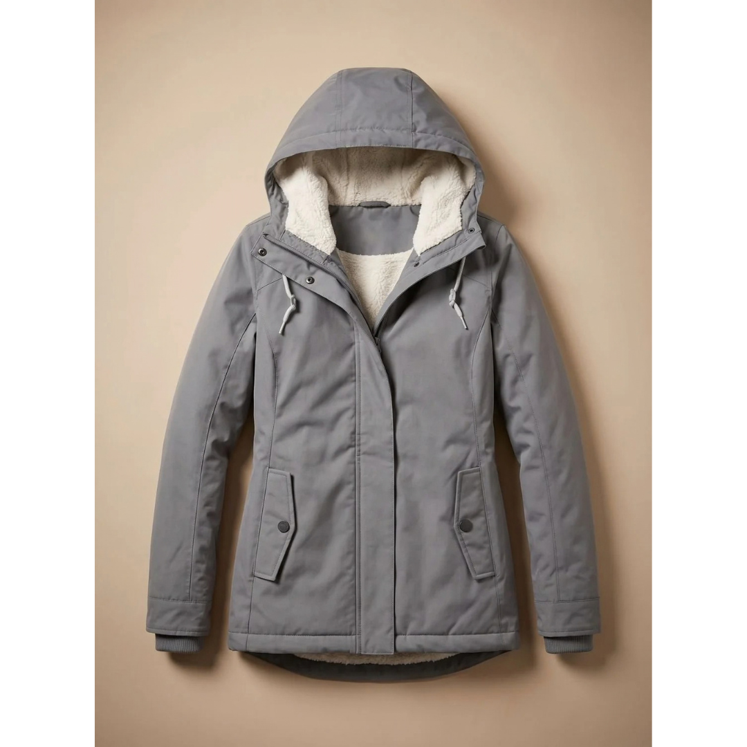 Frieda | Damen Wasserdichte Winterjacke mit Kapuze und Reißverschluss
