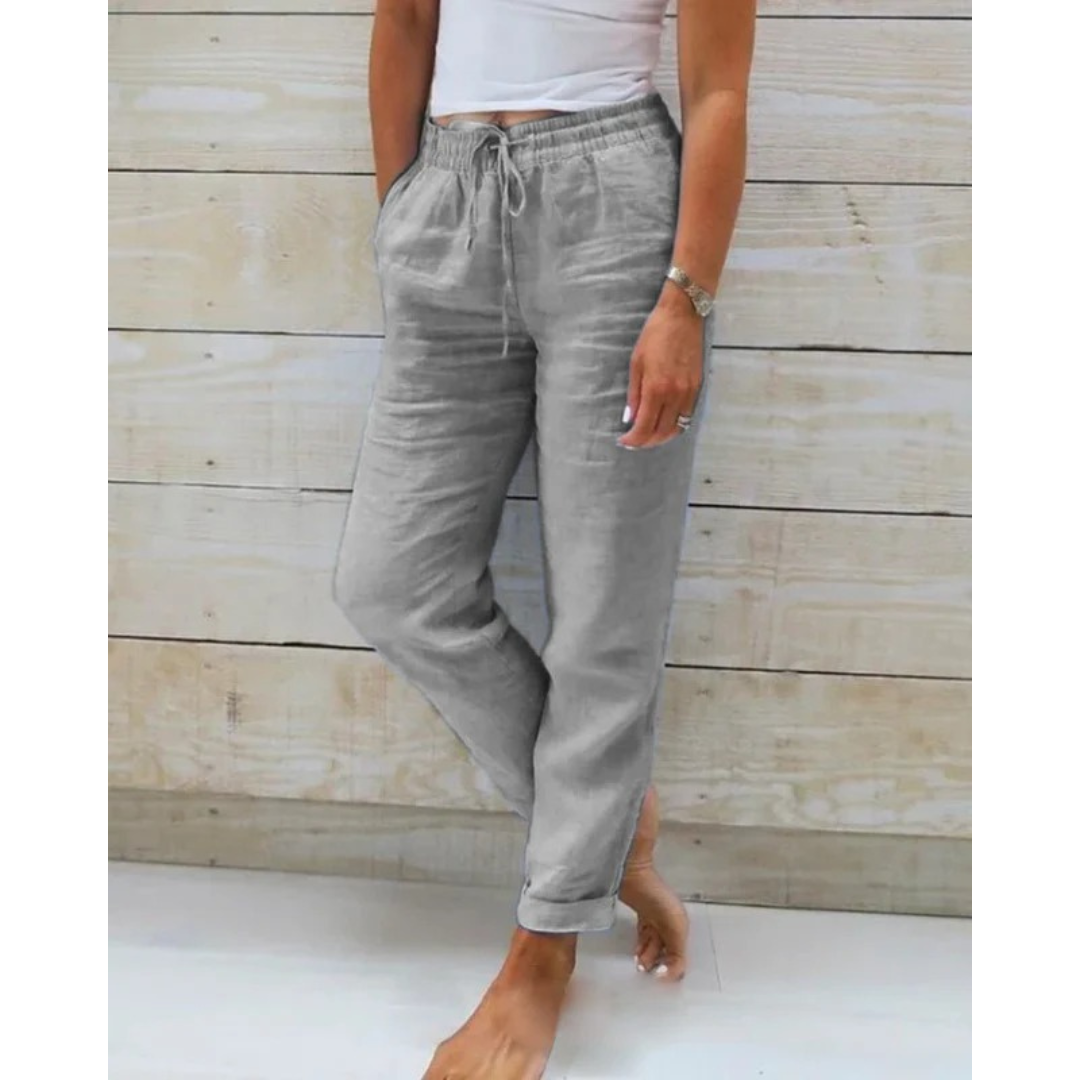 Friede | Damen Bequeme Sommer Leinen Hose