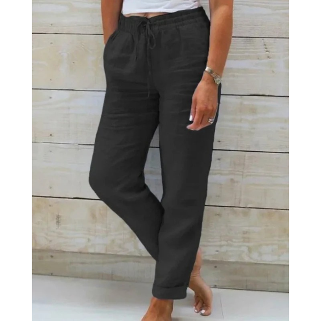 Friede | Damen Bequeme Sommer Leinen Hose