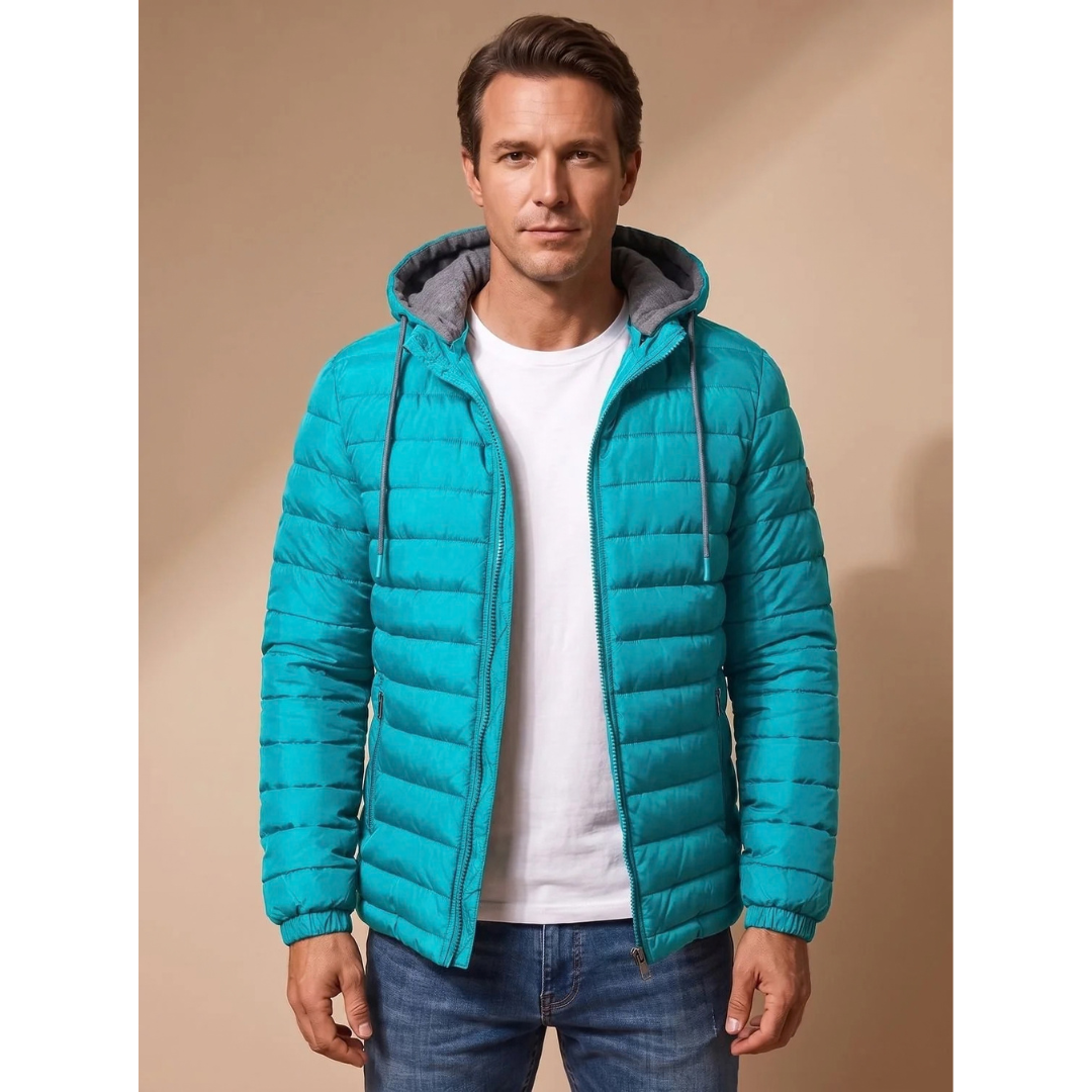 Friedrich | Herren Leichte Steppjacke mit Kapuze und Taschen