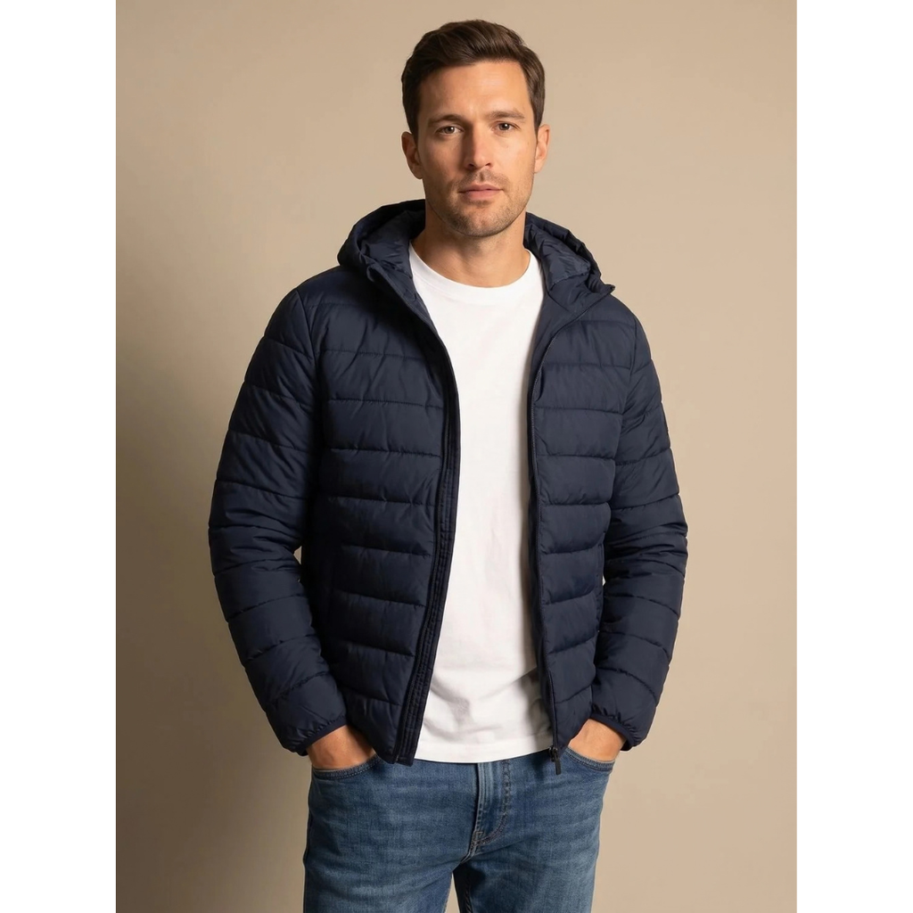 Friedrich | Herren Leichte Steppjacke mit Kapuze und Taschen