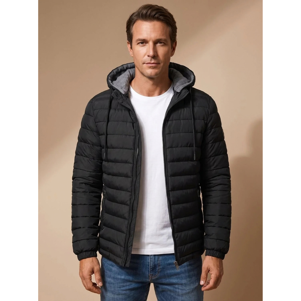 Friedrich | Herren Leichte Steppjacke mit Kapuze und Taschen