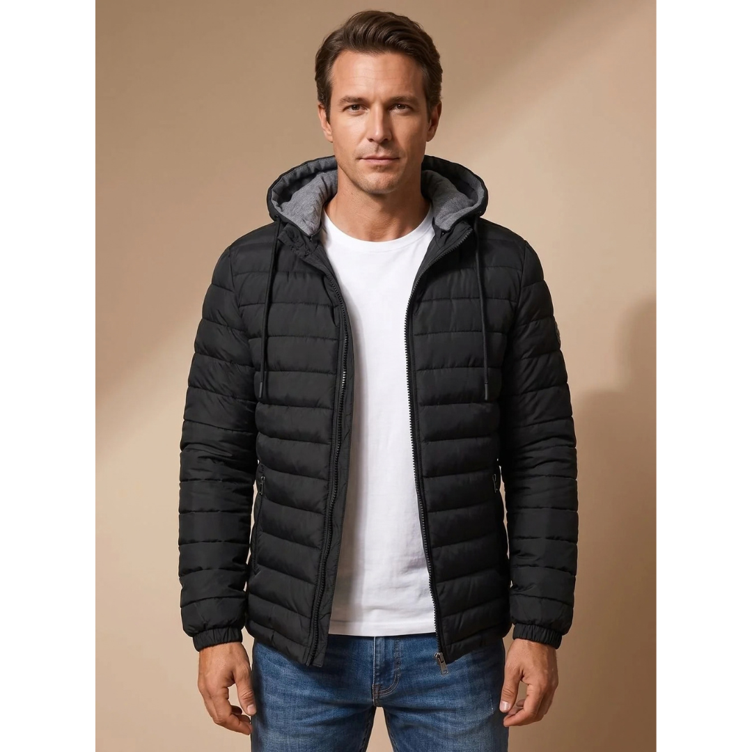 Friedrich | Herren Leichte Steppjacke mit Kapuze und Taschen