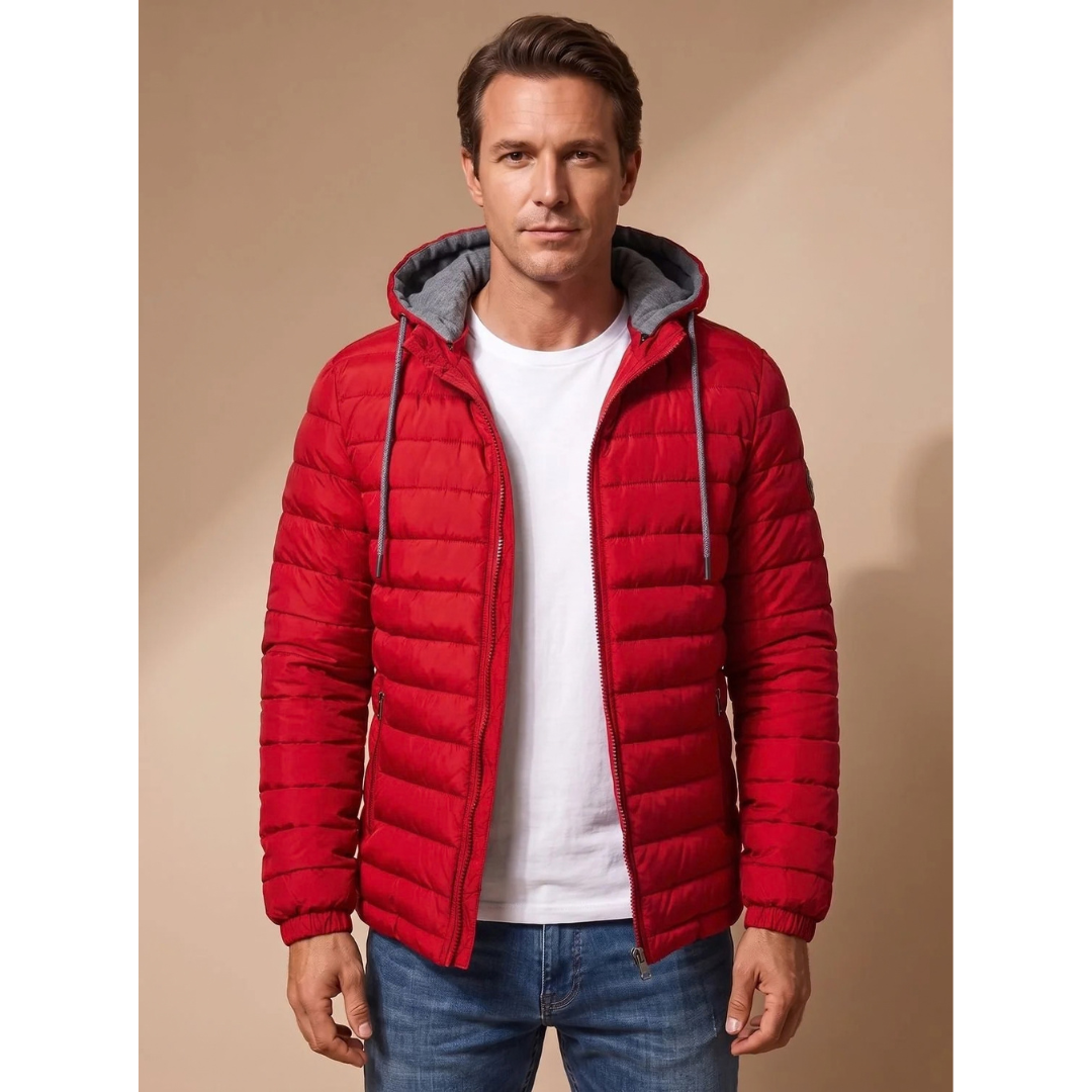 Friedrich | Herren Leichte Steppjacke mit Kapuze und Taschen