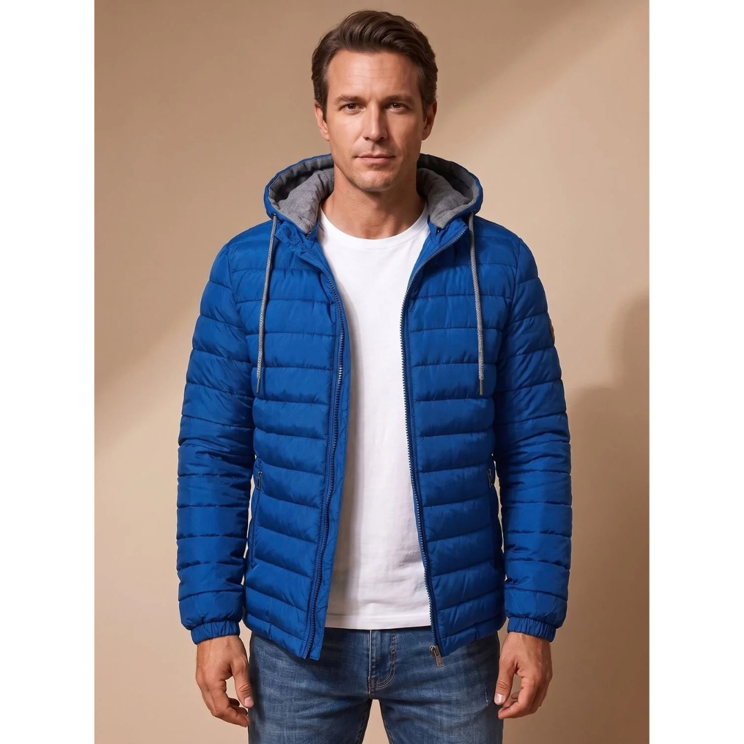 Friedrich | Herren Leichte Steppjacke mit Kapuze und Taschen