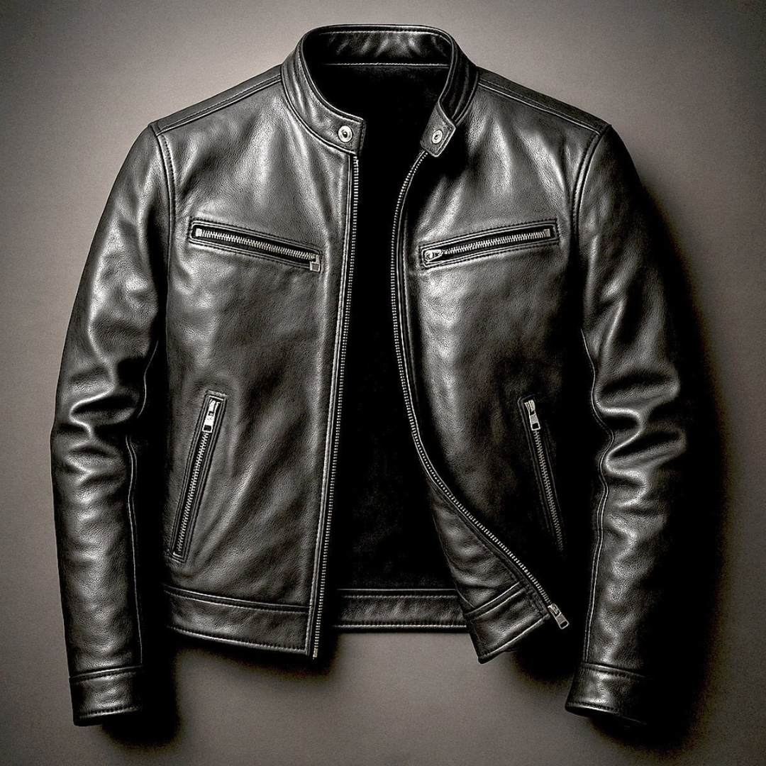 Friedrich | Herren Vintage Biker Jacke aus Kunstleder