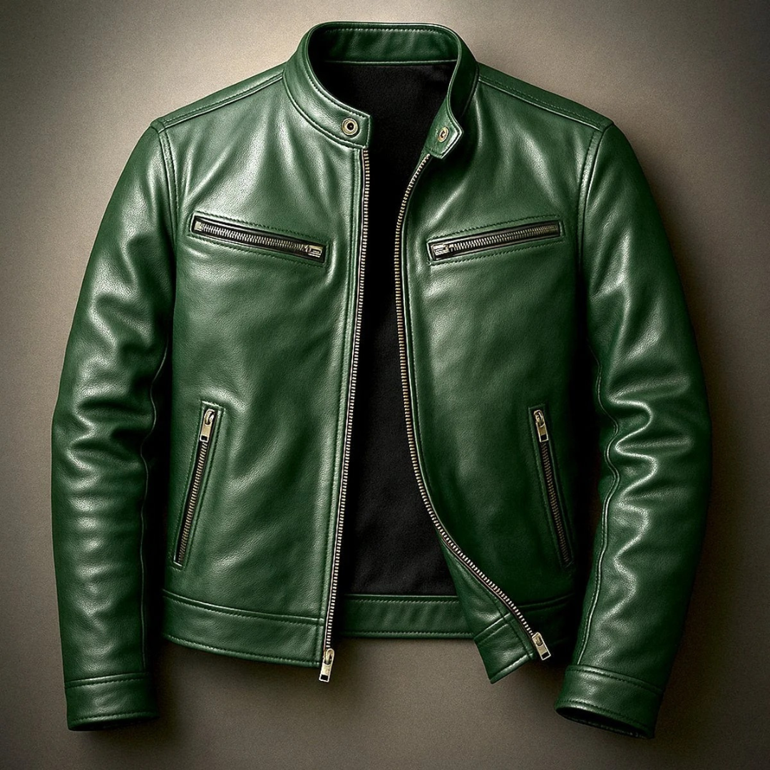 Friedrich | Herren Vintage Biker Jacke aus Kunstleder