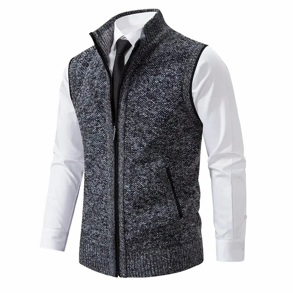 Gerd | Herren Strickjacke mit Fleece und Reißverschluss