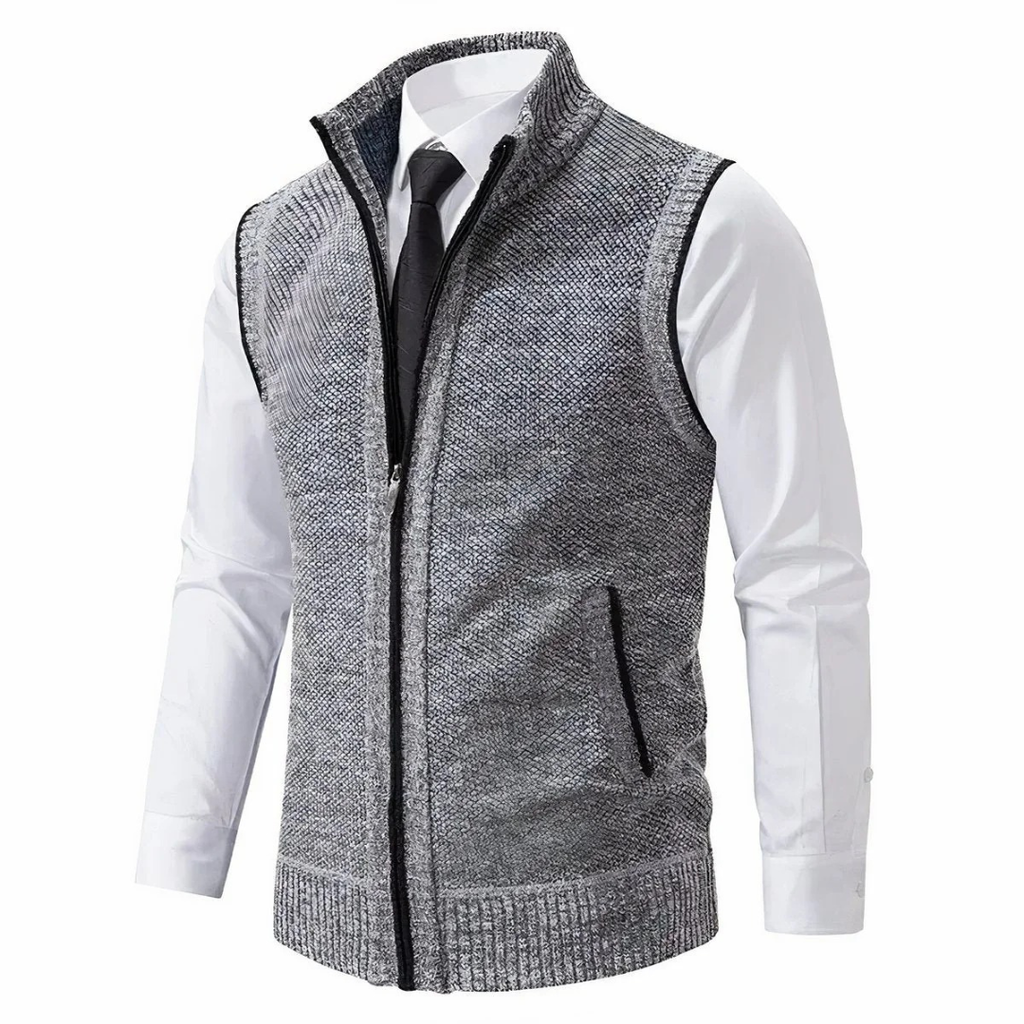 Gerd | Herren Strickjacke mit Fleece und Reißverschluss