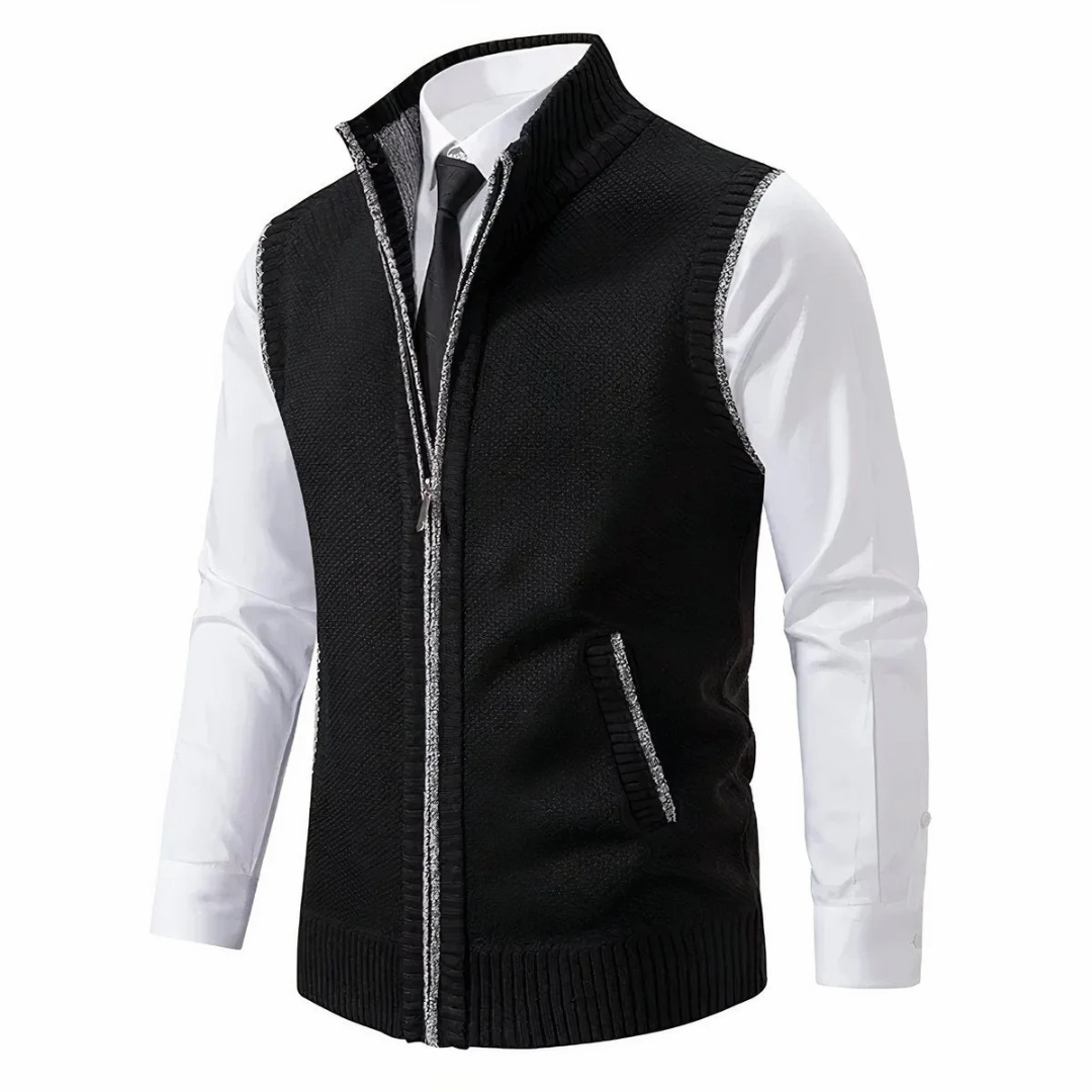 Gerd | Herren Strickjacke mit Fleece und Reißverschluss