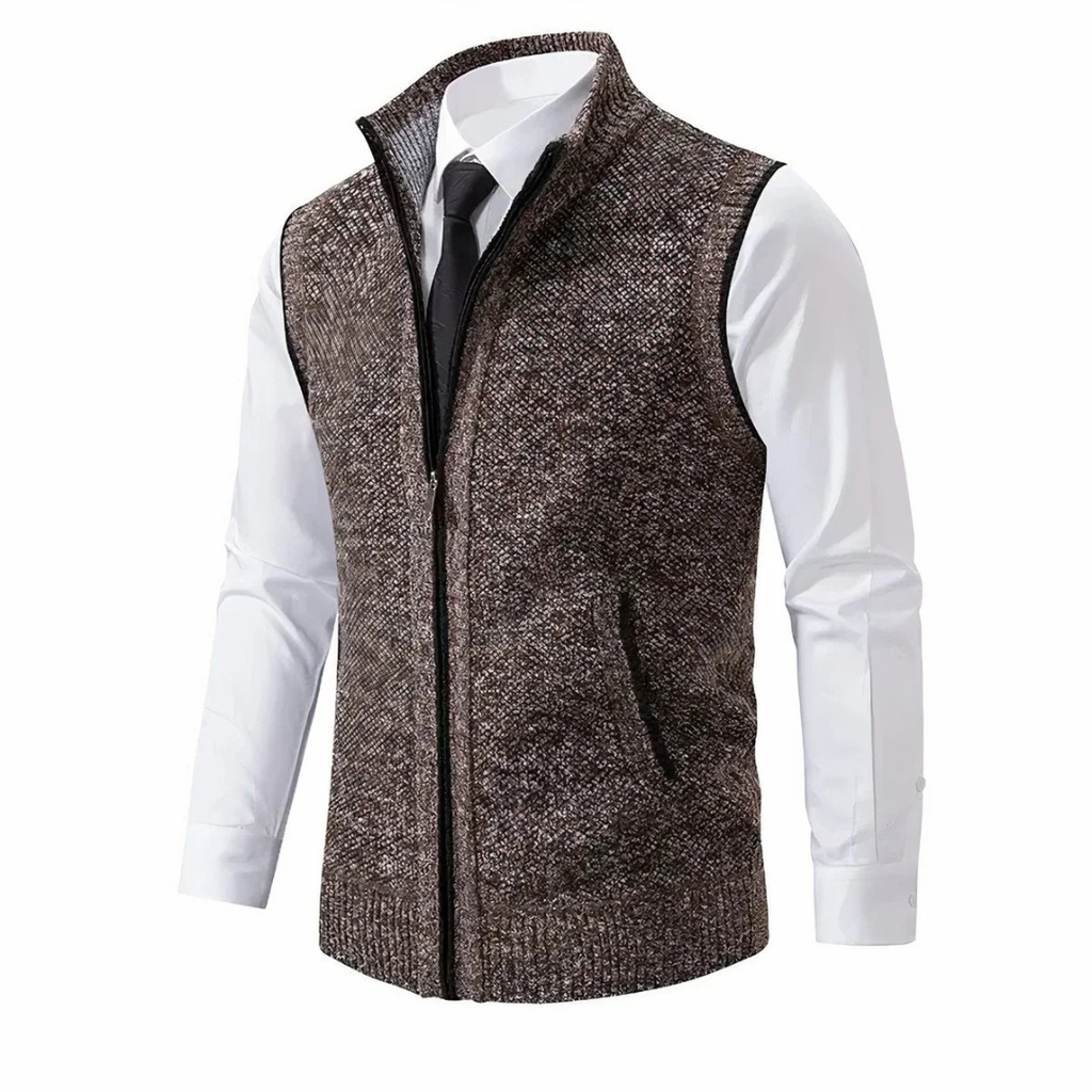 Gerd | Herren Strickjacke mit Fleece und Reißverschluss