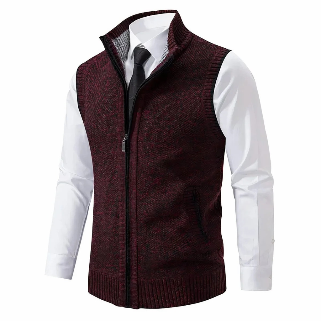 Gerd | Herren Strickjacke mit Fleece und Reißverschluss