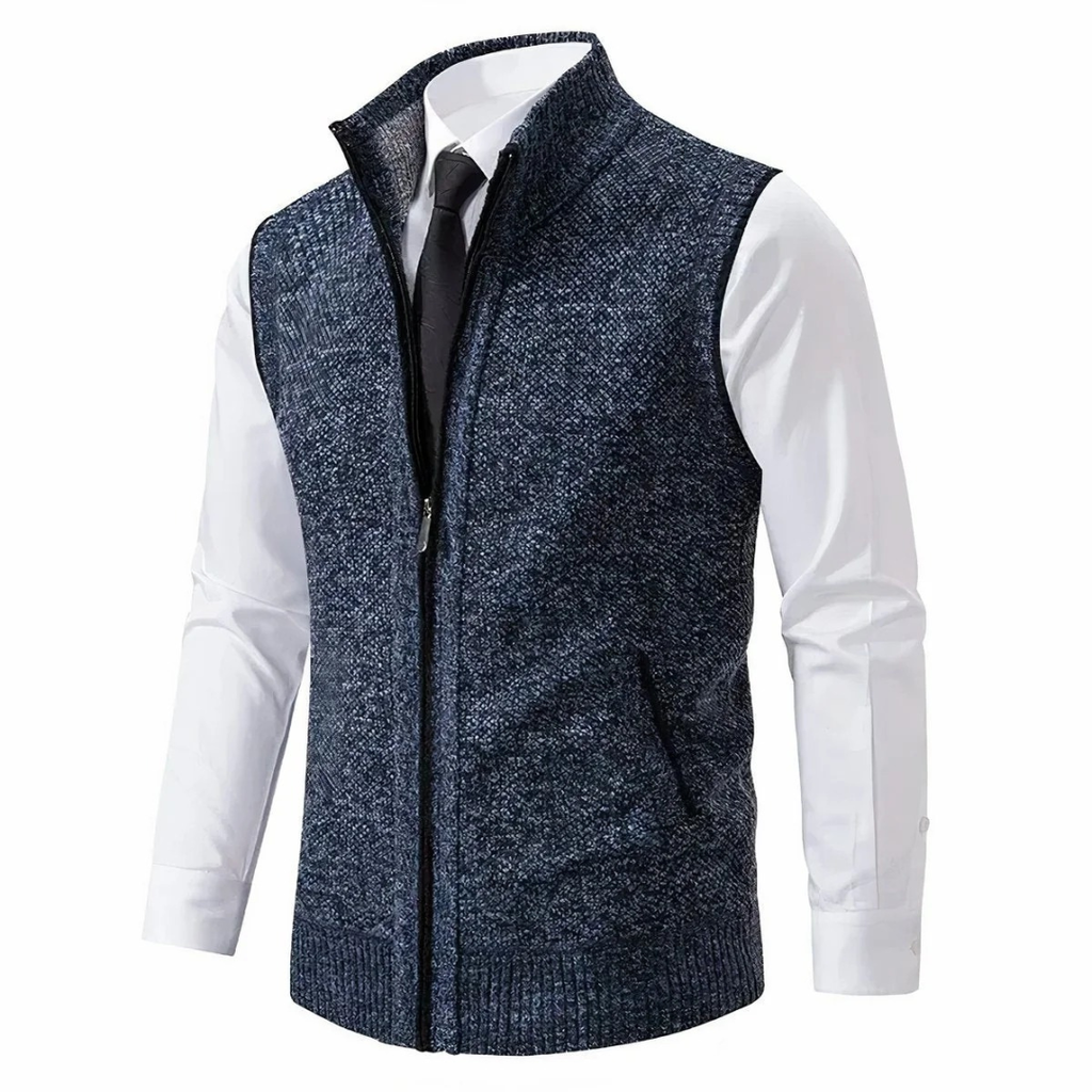Gerd | Herren Strickjacke mit Fleece und Reißverschluss