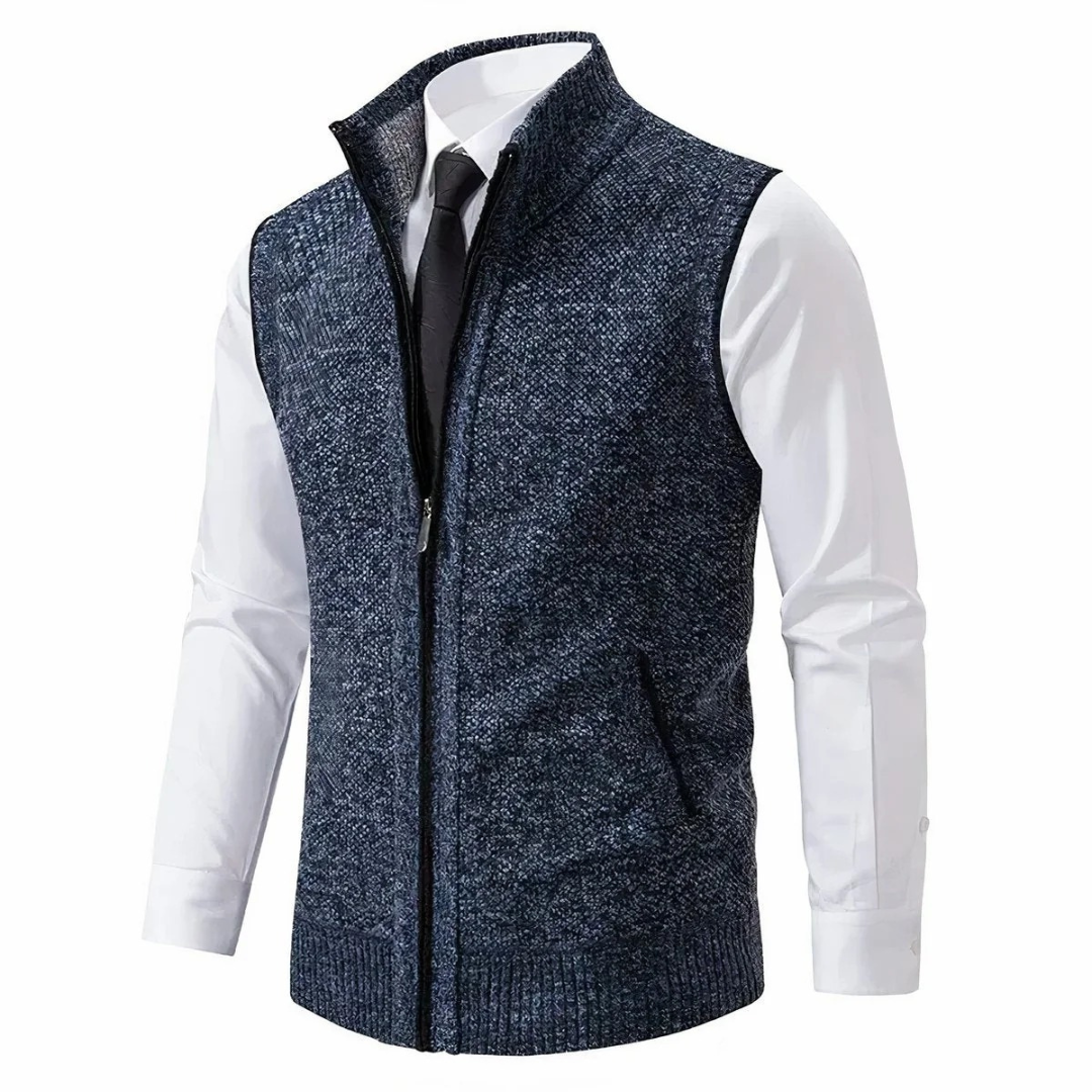 Gerd | Herren Strickjacke mit Fleece und Reißverschluss