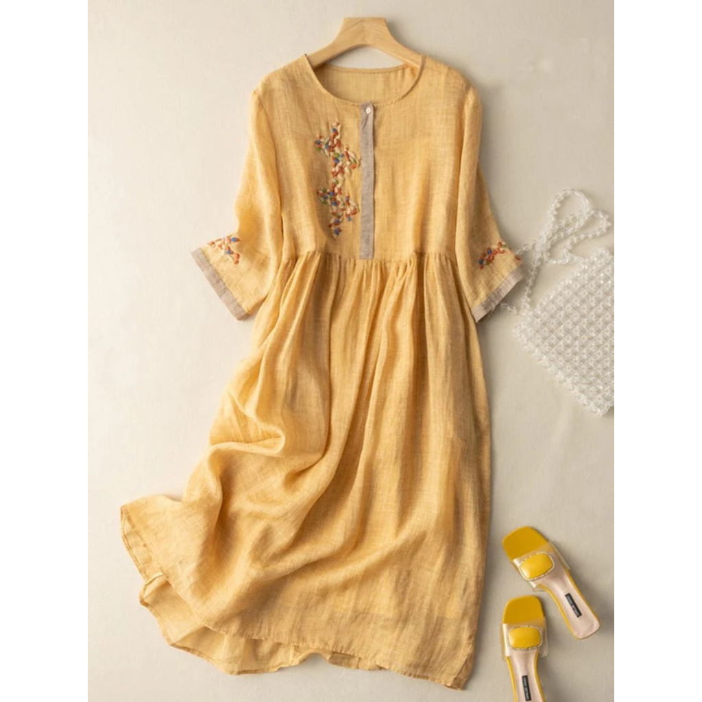 Gertrud | Damen Sommerkleid Midi Für Sommer