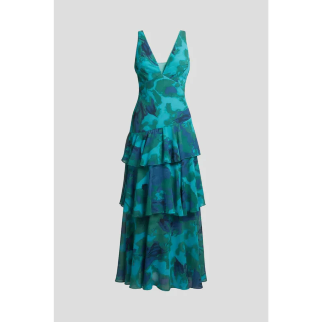Gesine | Damen Maxikleid Für Sommer Mit V Ausschnitt
