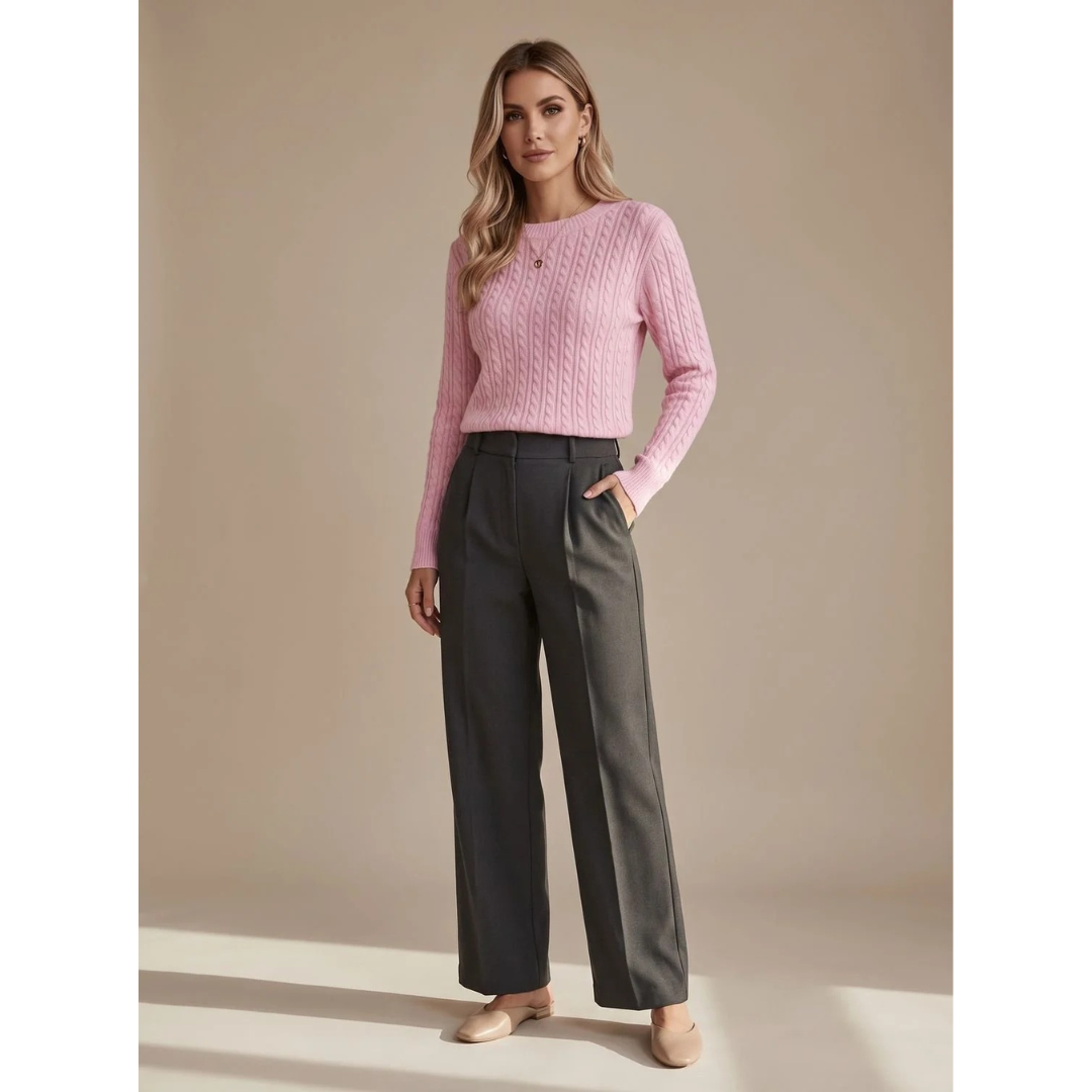 Giada | Damen Strickpullover mit Struktur und Komfort