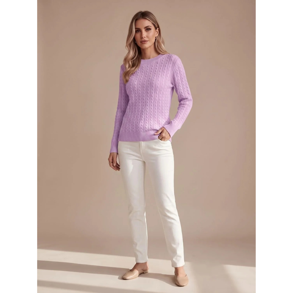 Giada | Damen Strickpullover mit Struktur und Komfort