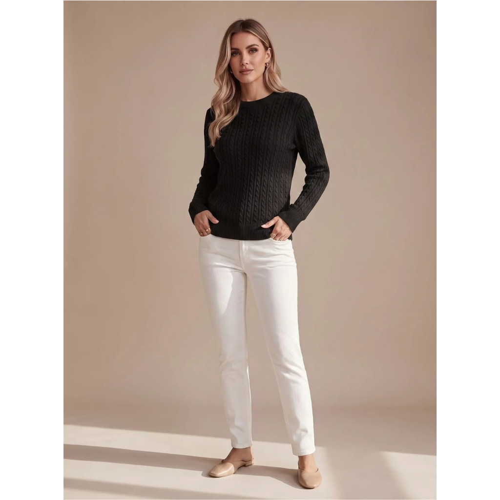 Giada | Damen Strickpullover mit Struktur und Komfort
