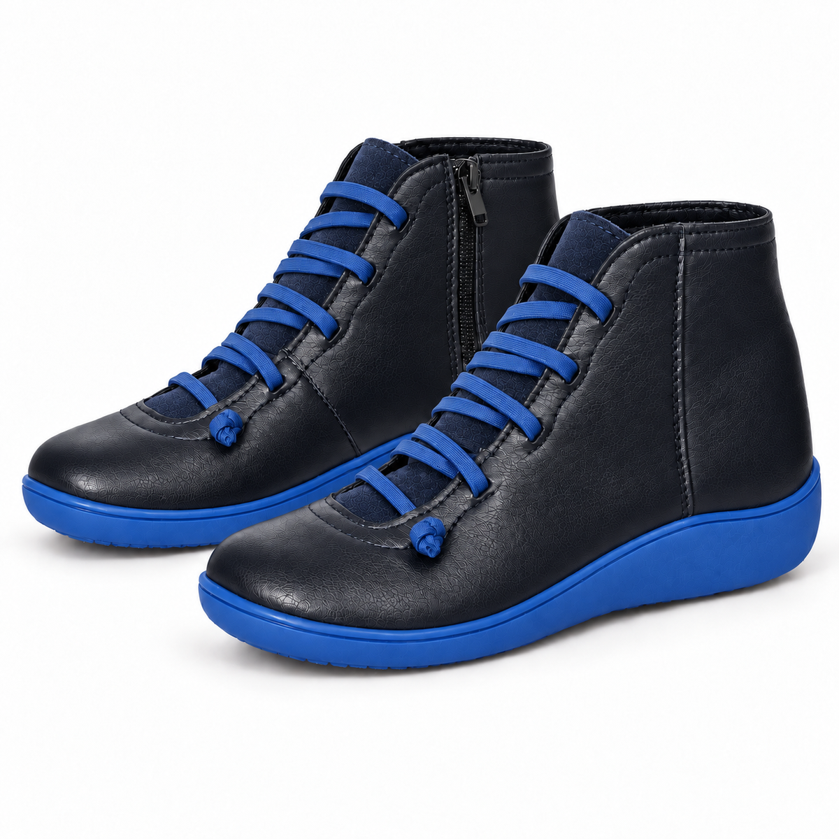 Gina | Damen Orthopädische Stiefeletten mit Schnürung und Reißverschluss