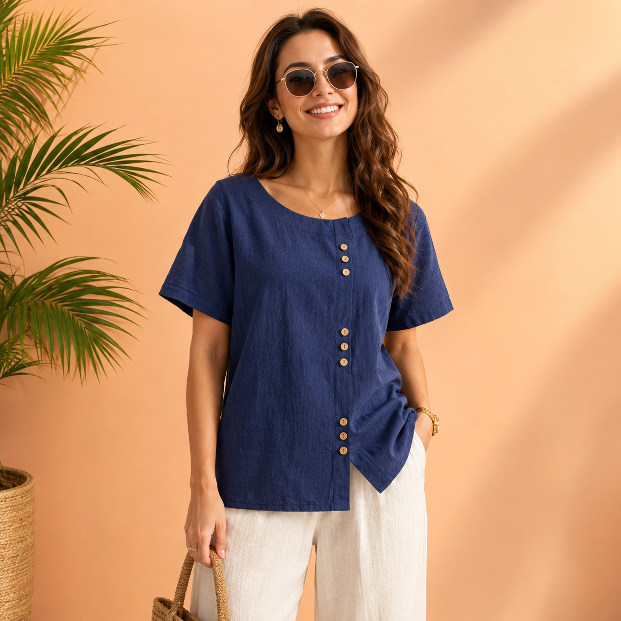 Gizem | Bequeme Damen Bluse locker modern Alltag