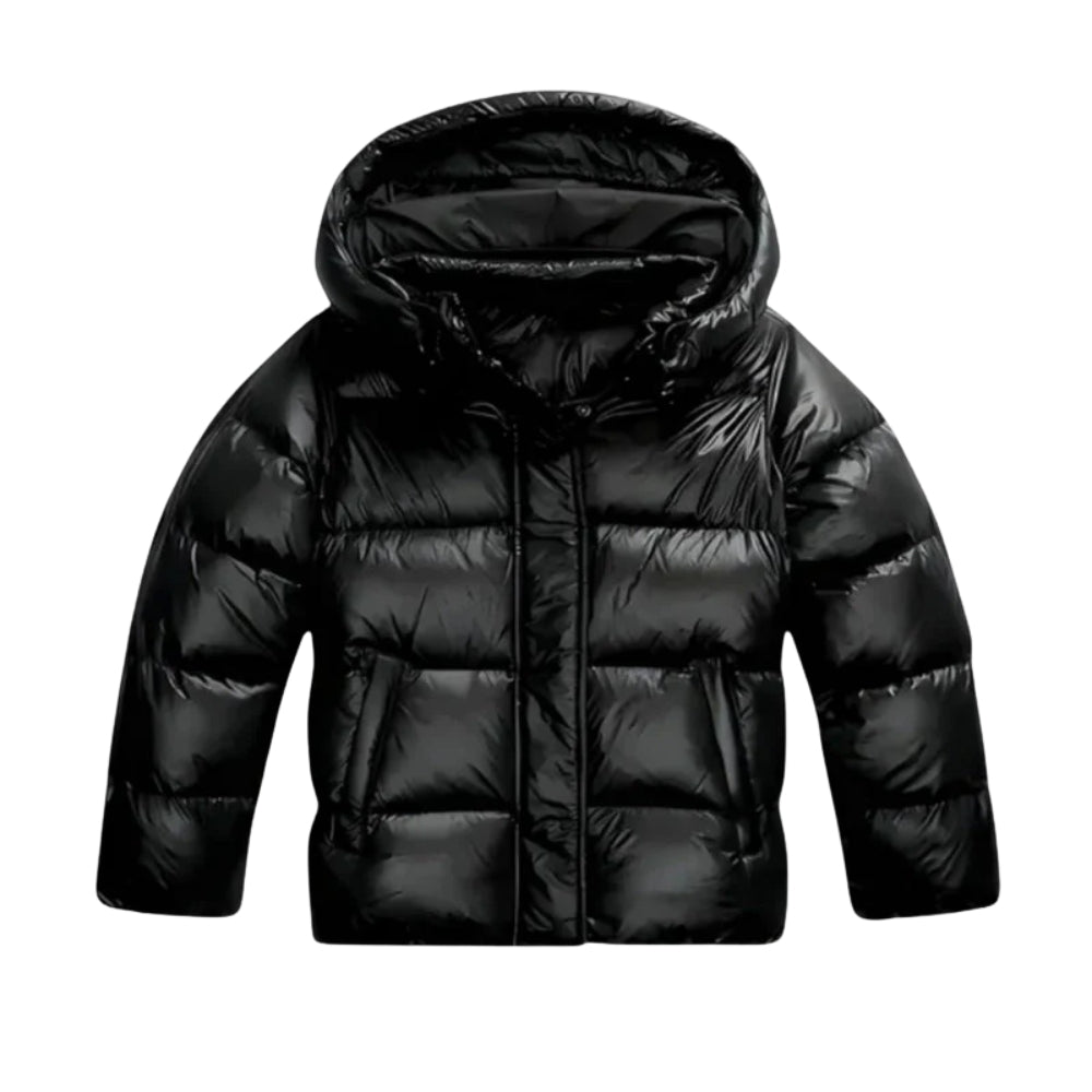 Glänzende Puffer Winterjacke – Damenjacke mit Moderner Silhouette