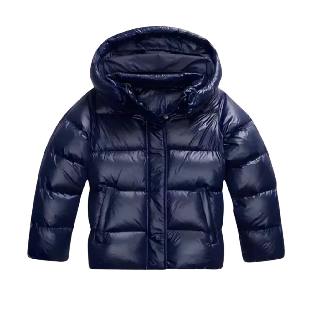 Glänzende Puffer Winterjacke – Damenjacke mit Moderner Silhouette