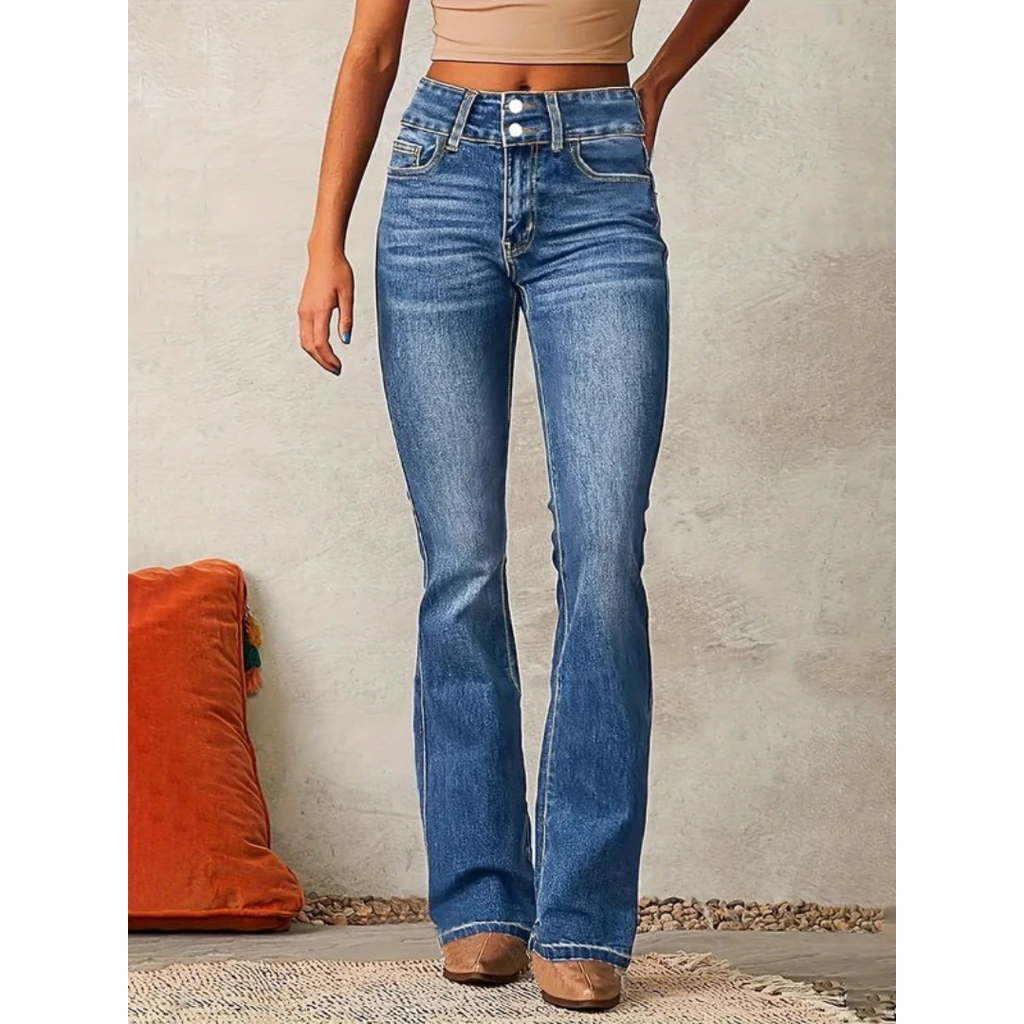 Melitta | Damen Bootcut Jeans High Waist