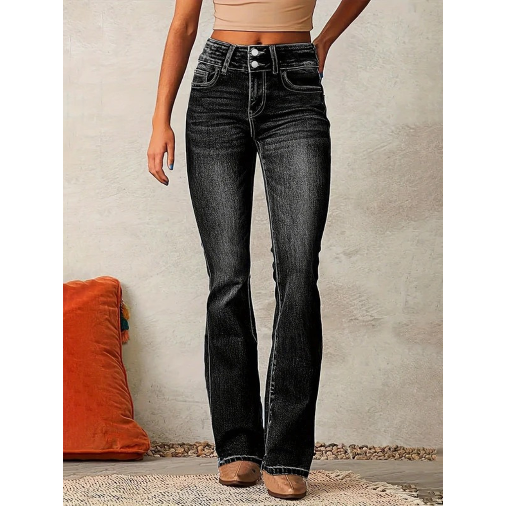 Melitta | Damen Bootcut Jeans High Waist