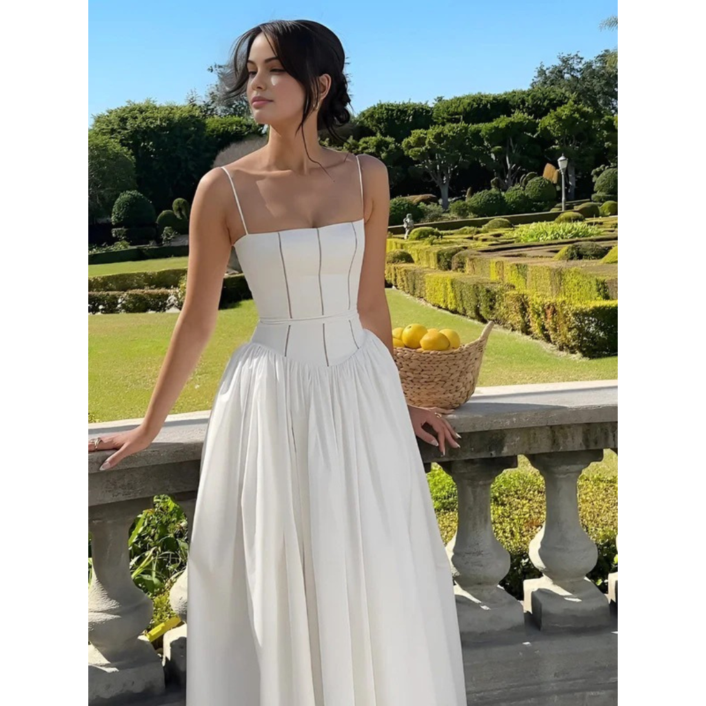 Greta | Damen Kleid Für Hochzeitsgast In Midi Länge Mit Korsett