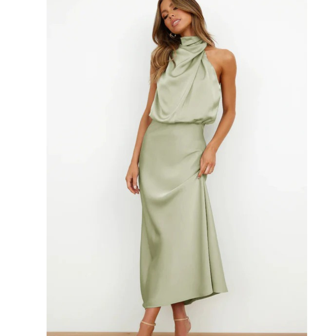 Greta | Damen Stilvolle Abend Maxikleid