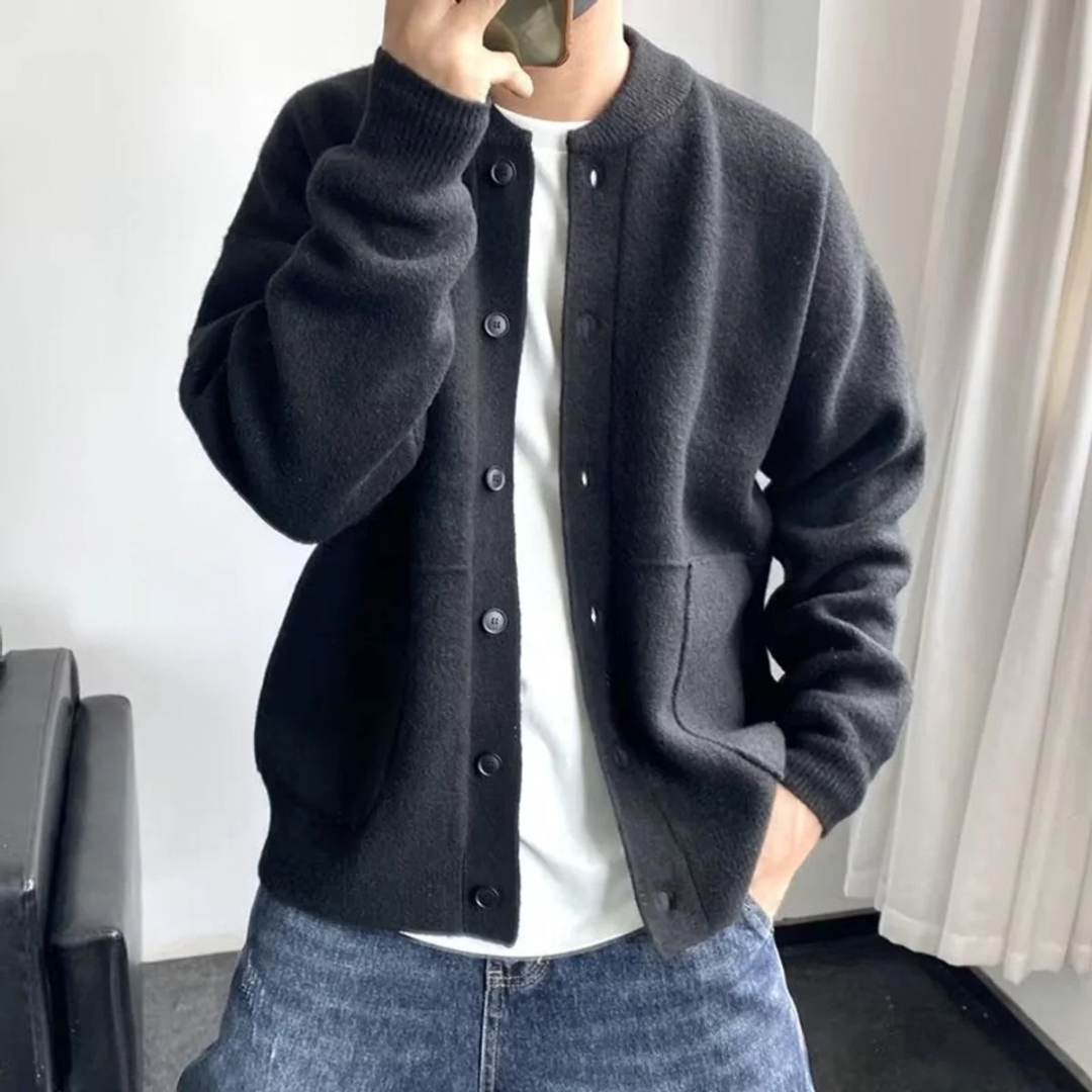 Gunther | Herren Oversized Strickjacke mit Knöpfen